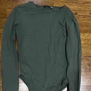 Zara Olive Long Sleeve Bodysuit